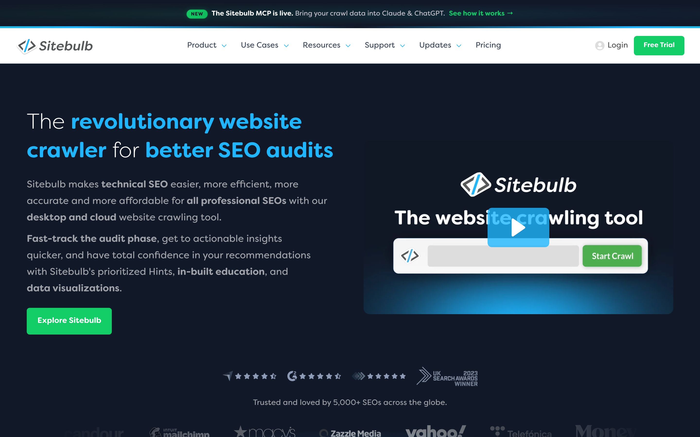 Sitebulb homepage